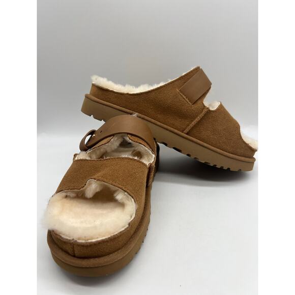 UGG Greenport Strap Slide Chestnut 1167611 Women's Size 8 New - Picture 6 of 12